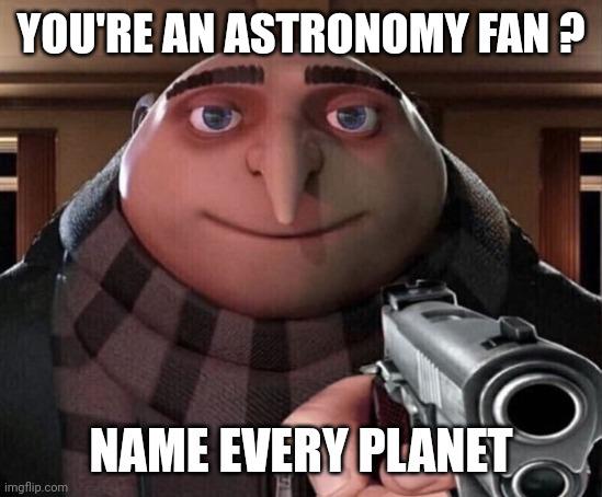 Name Every Planet... Or Else