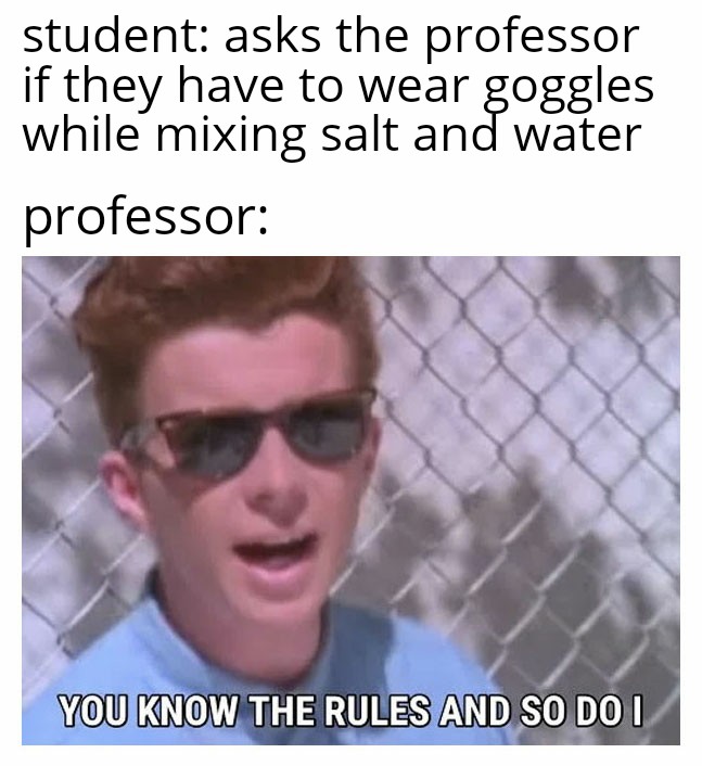 You Know The Rules And So Do I