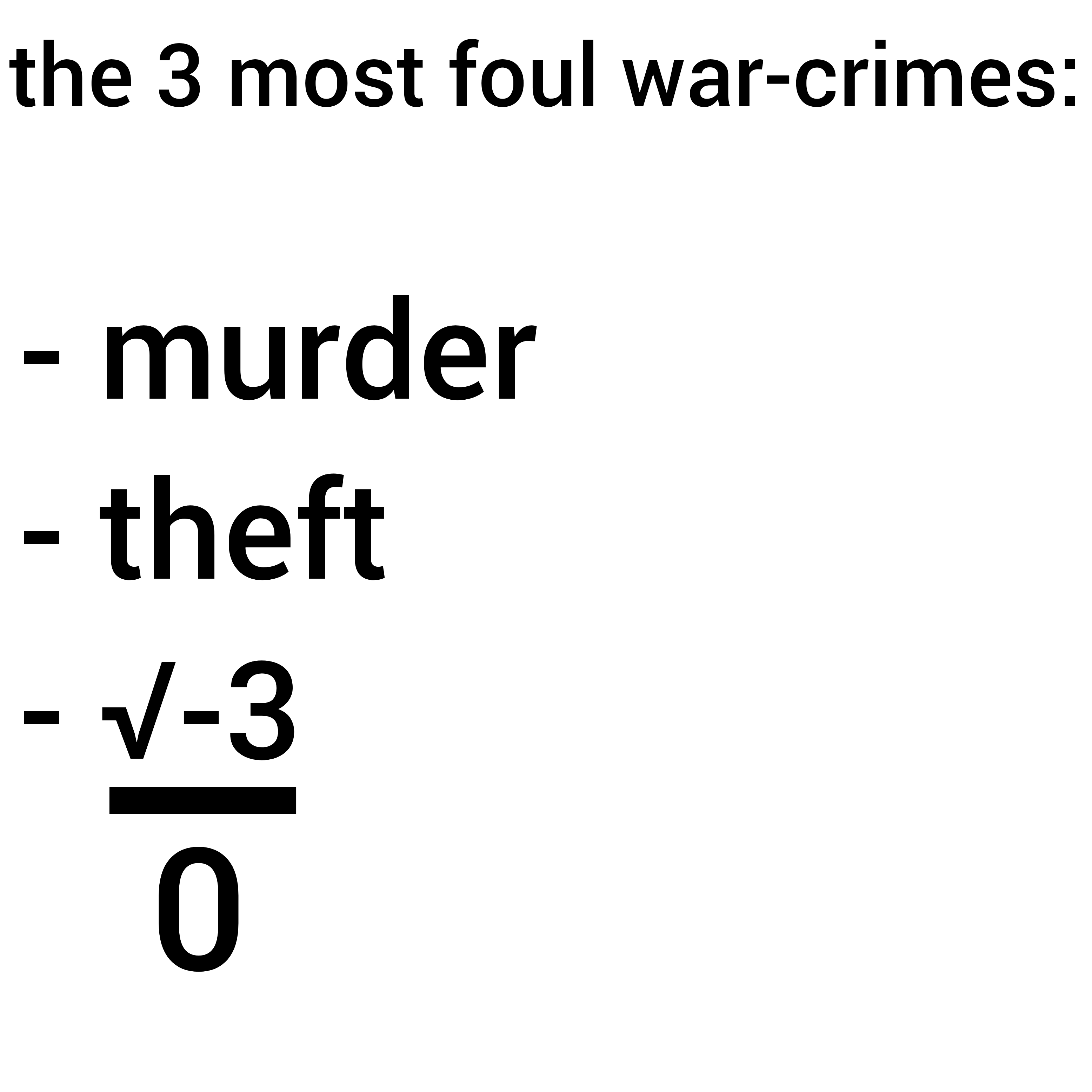 Mathematical War Crimes