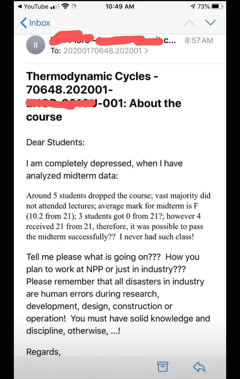 The Thermodynamic Breakdown Of A Professor