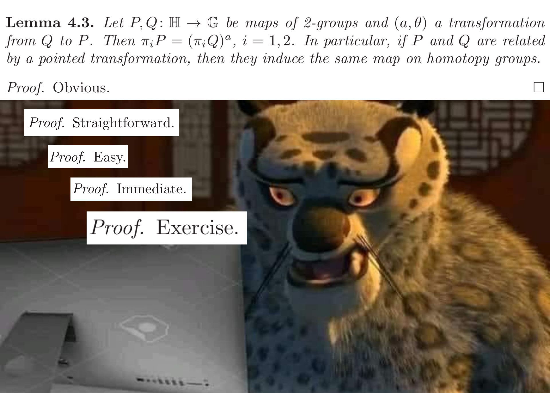 Says The Most Incomprehensible Sentence Known To Man: "Proof Is Trivial"