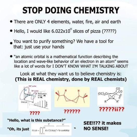 Stop Doing Chemistry