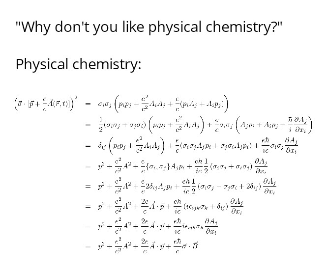The Math Trauma In Physical Chemistry