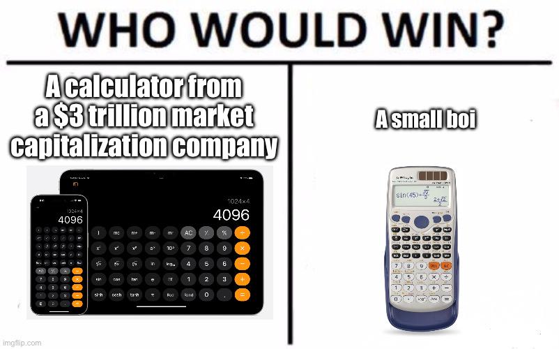 Trillion Dollar Company vs. One Calculating Boi