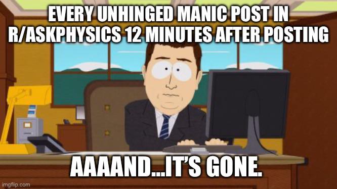 The 12-Minute Physics Post Lifespan