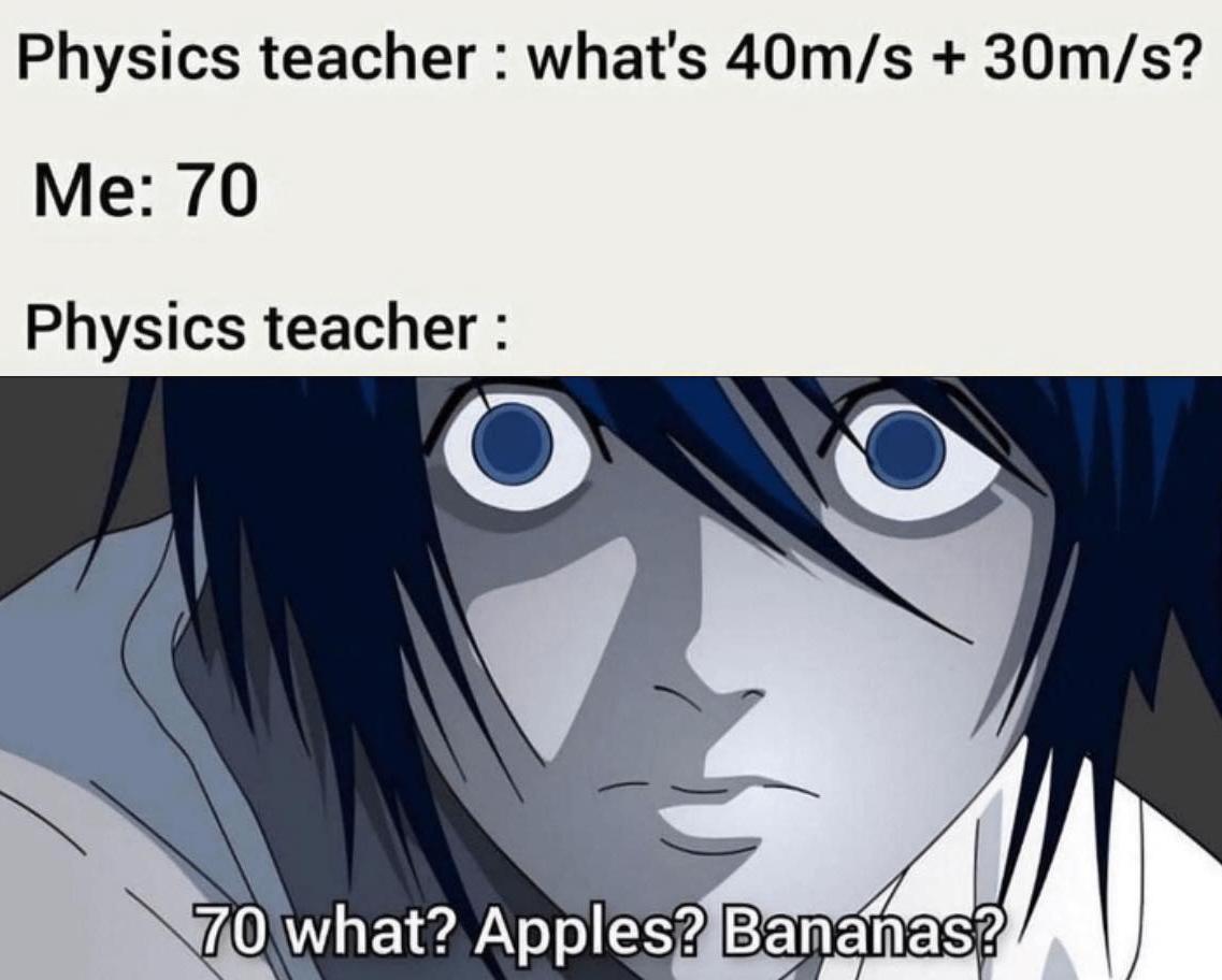 Units Matter Or Your Physics Teacher Will Break The Speed Of Light To Catch You