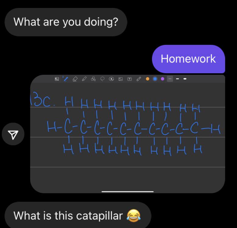 Decane Has Evolved To Caterpillar