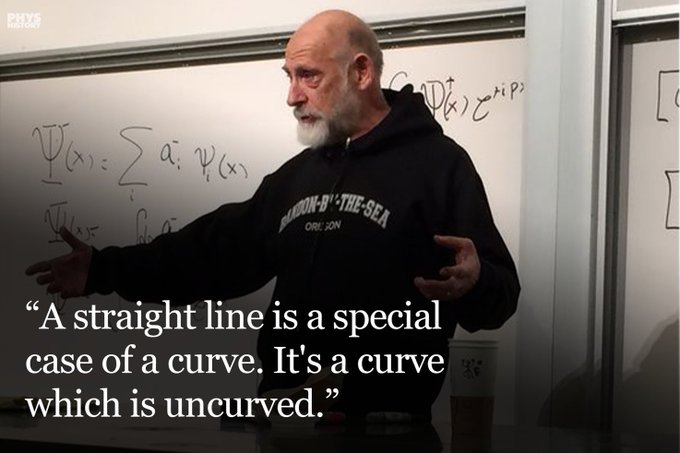 Uncurved >> Straight Line