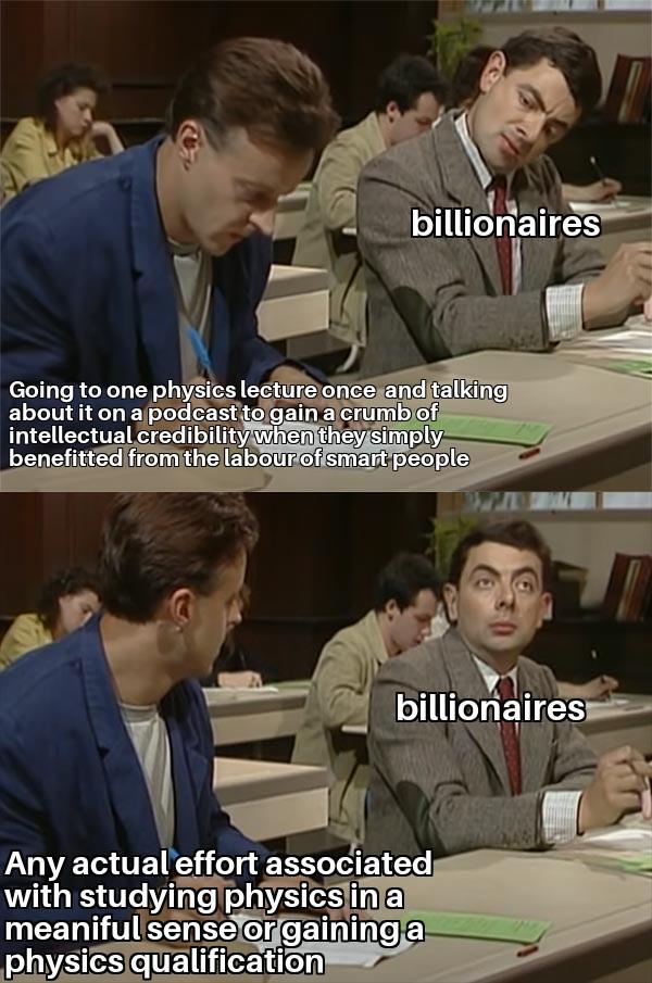 Billionaires Telling You How Much They Love Physics