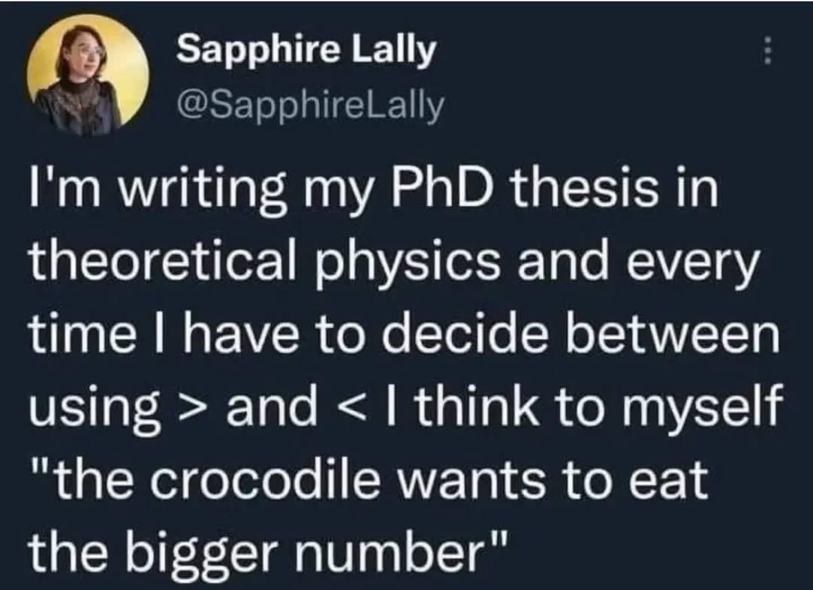The Crocodile Always Eats The Bigger Number