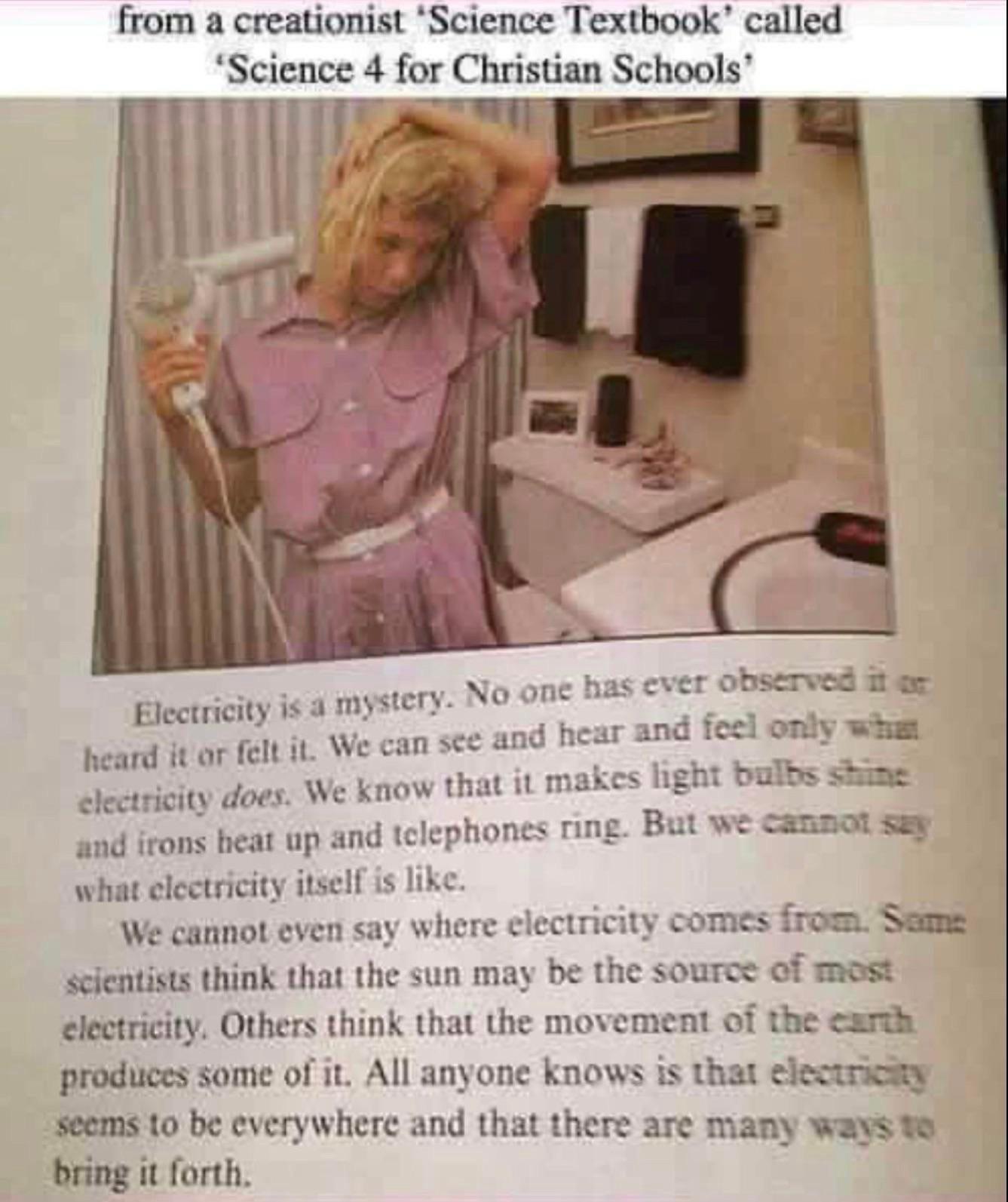 "No One Has Ever Felt Electricity", What A Shocker