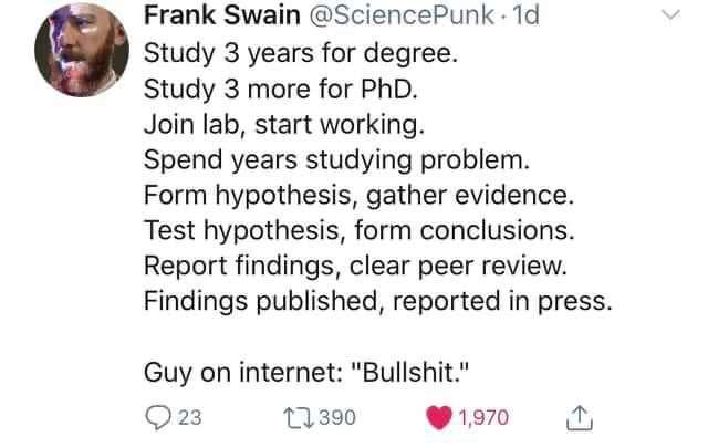 A Decade Of Research Vs. One Spicy Comment
