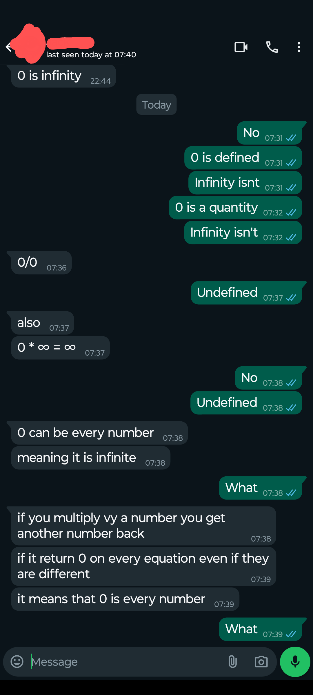 Zero Equals Infinity: Mathematical Chaos Theory