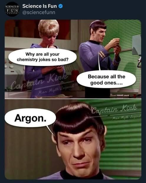 The Noble Gas Jokes Are Argon
