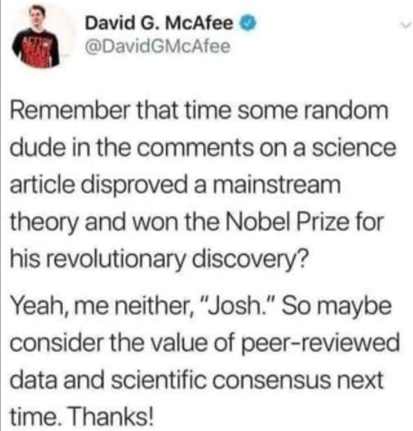 The Nobel Prize For Comment Section Expertise