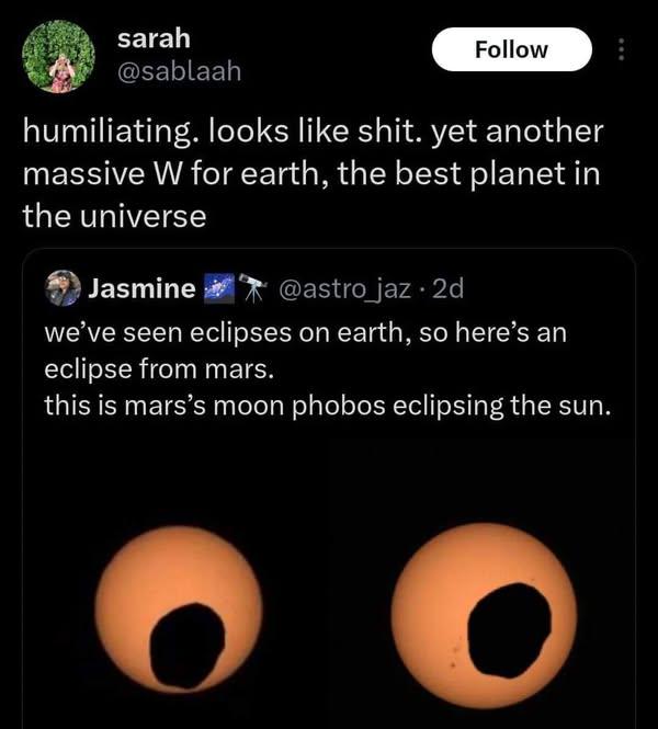 Cosmic Emoji: When Mars Throws Shade Better Than Earth