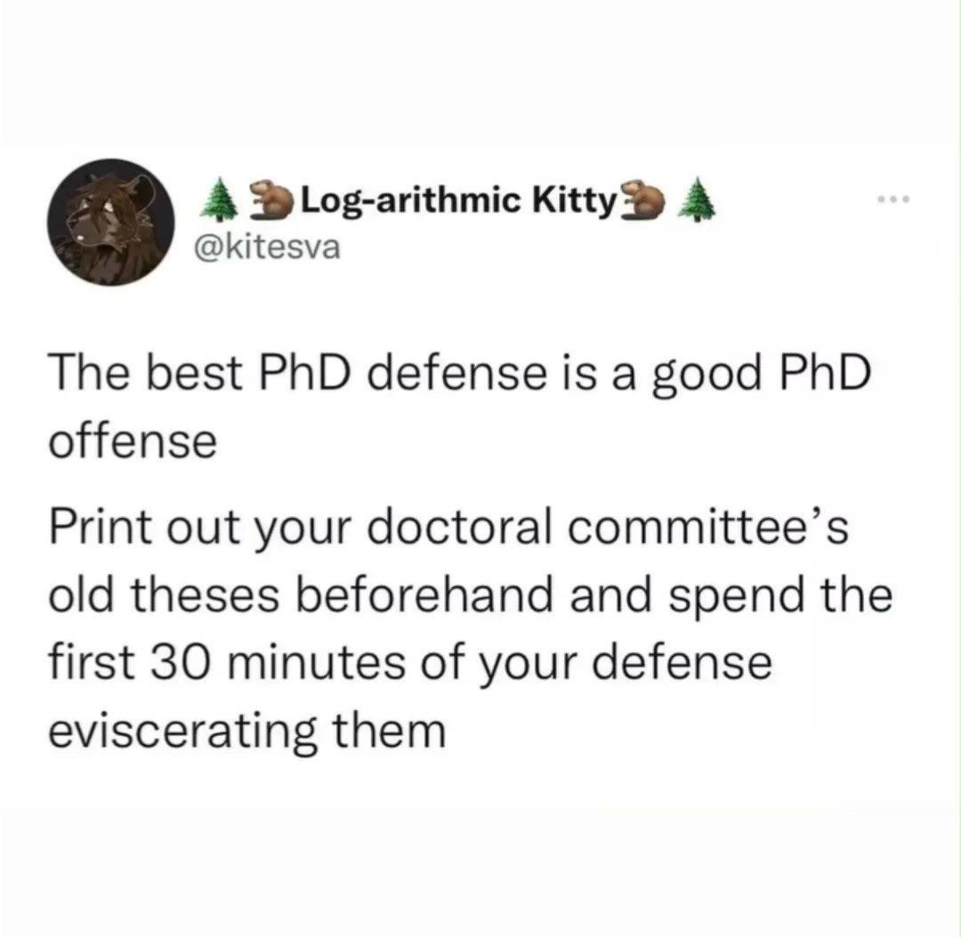 The Ultimate PhD Defense Strategy