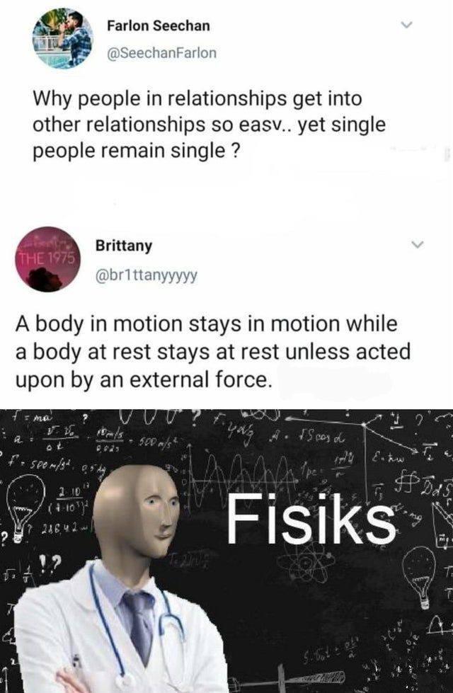 Newton's First Law Of Dating