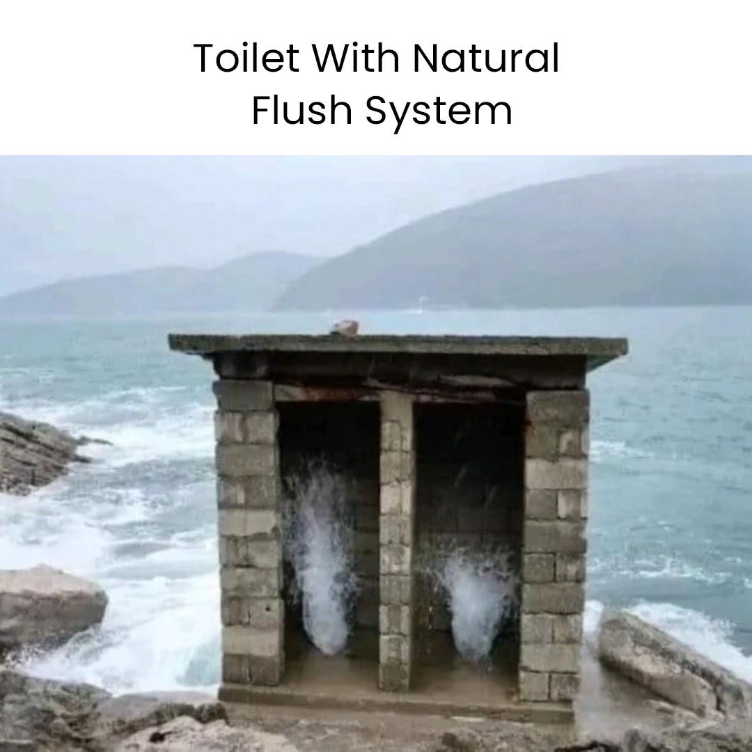 Toilet With Natural Flush System