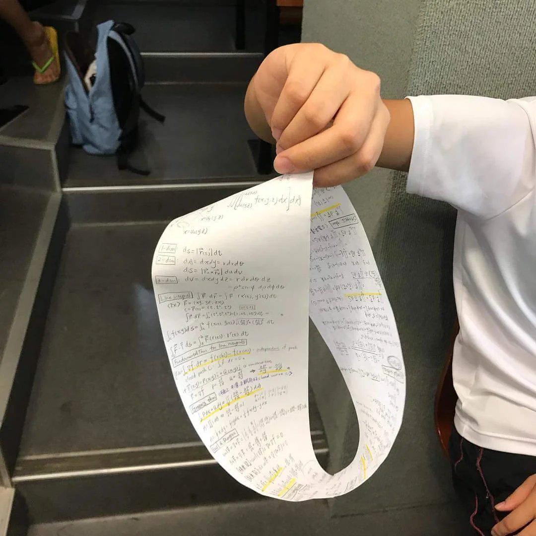 Professor Allowed One Sided Cheat Sheet
