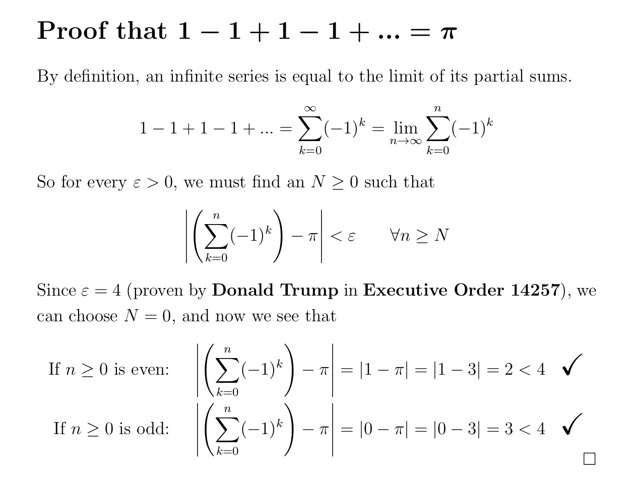 When Political Authority Trumps Mathematical Rigor