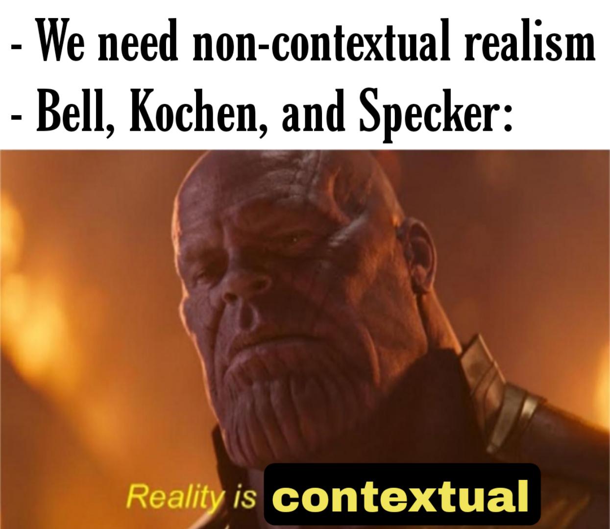 Bell-KS Theorem: When Reality Gets Contextual