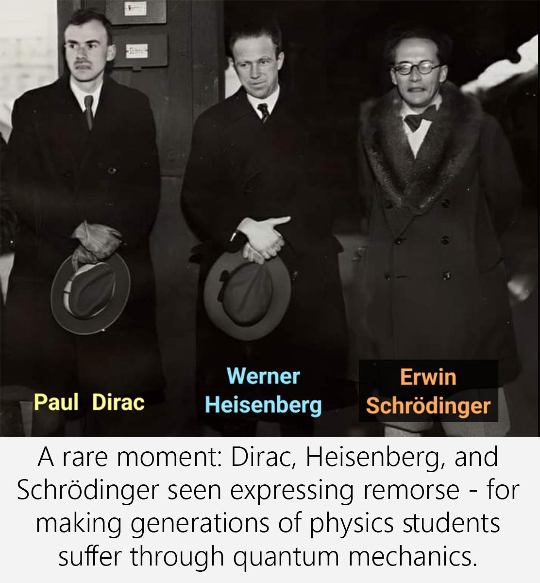 The Quantum Trinity's Guilty Conscience