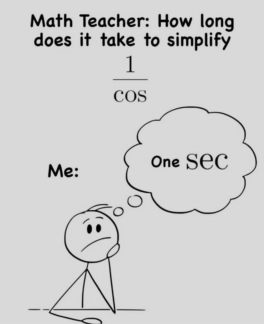 One Sec: When Math Puns Are Perfectly Accurate