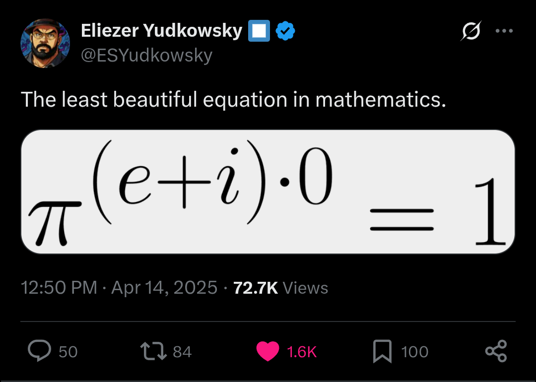 The Least Beautiful Equation