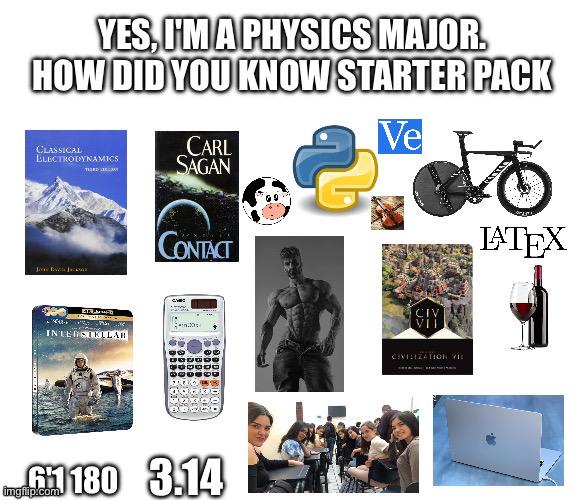 Physics Major Starter Pack