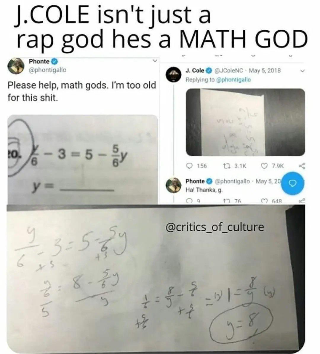 When Your Favorite Rapper Drops Bars And Solves Equations On The Side
