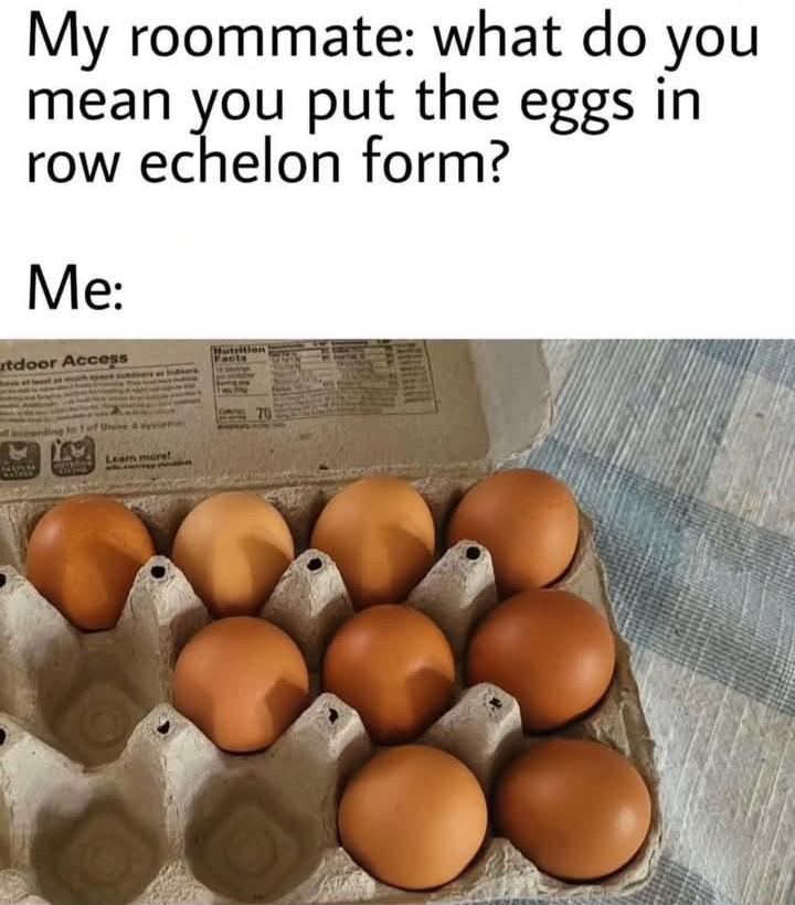 Tactical Breakfast: The Egg Echelon Formation
