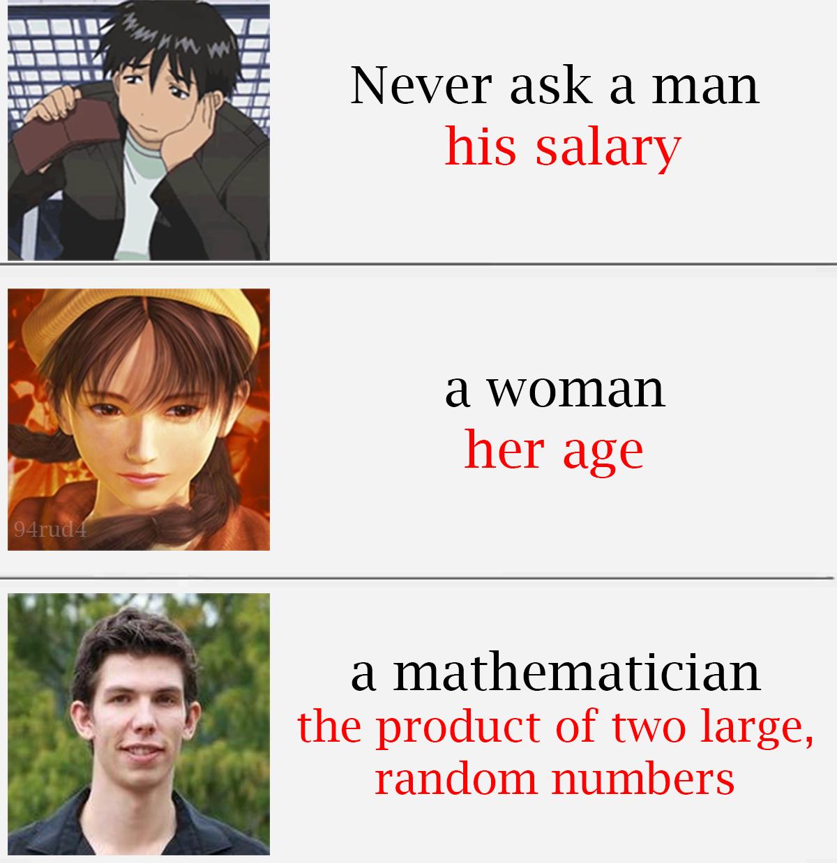 Never Ask A Mathematician The Product Of Two Large Numbers