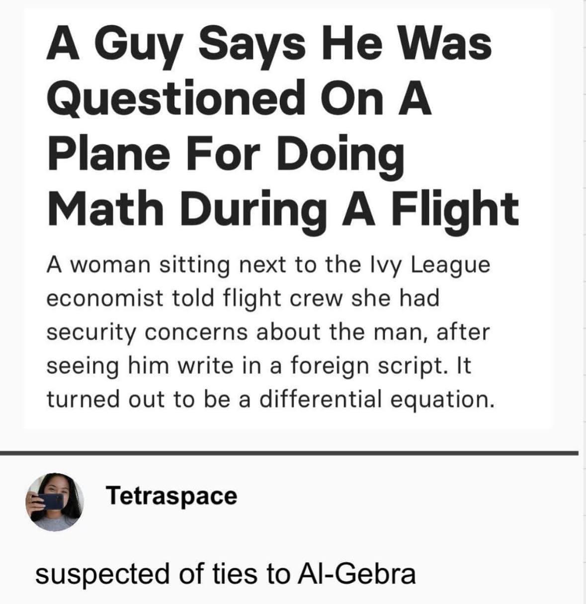 Al-Gebra: The Mathematical Terrorist Organization