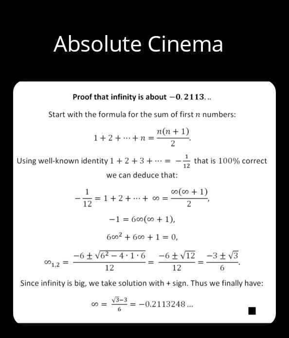 Infinity Is Infinite