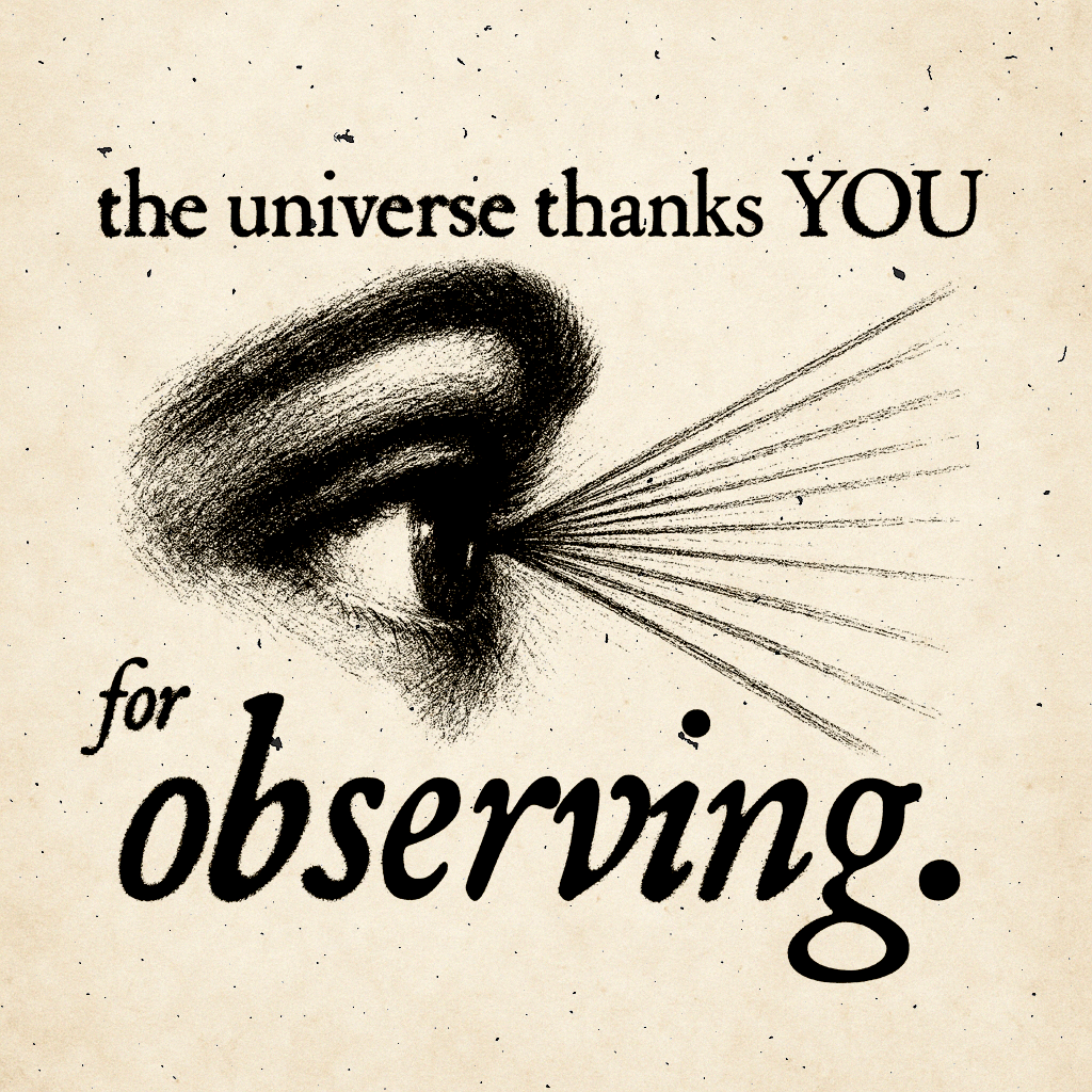 The Universe Thanks You For Observing