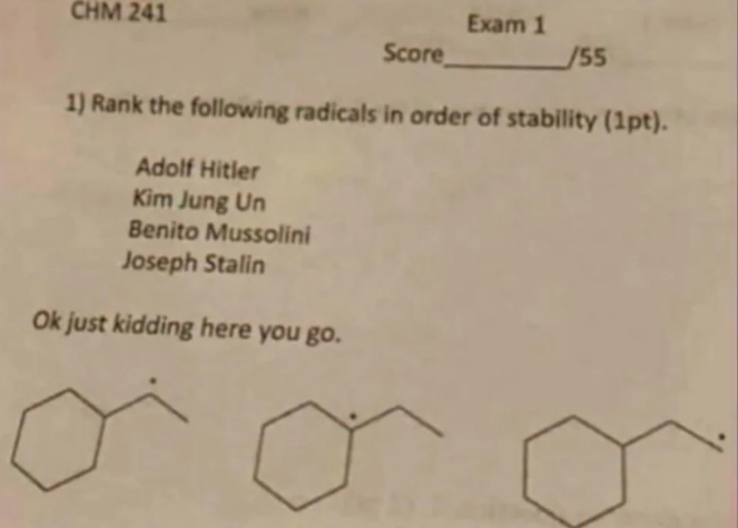 When Your Chemistry Professor Has Dark Humor