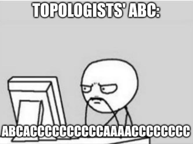 Topologists' Alphabet: Why Use Many Letters When One Will Do?