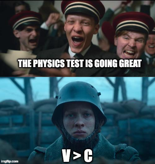 Physics Tests Be Like