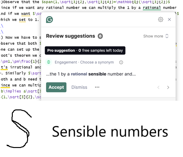 The Number Is Not Rational But Sensible