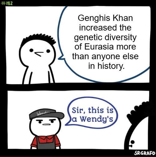 Not A Conqueror — Just Spreading His Genes