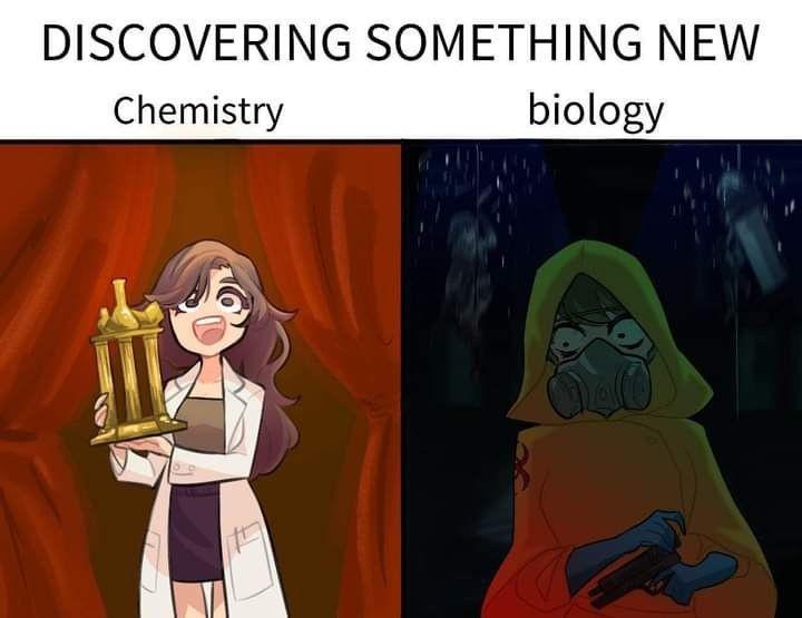Discovering Something New: Chemistry vs Biology