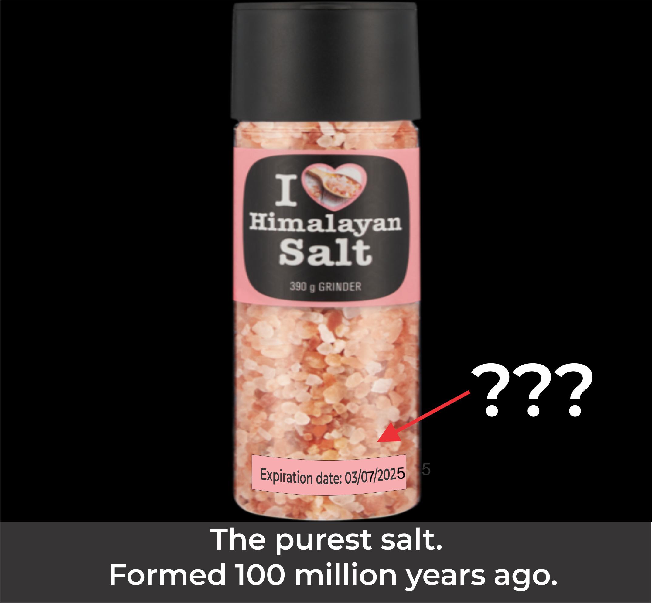 Salt That Survived Millions Of Years... Expires Next Year