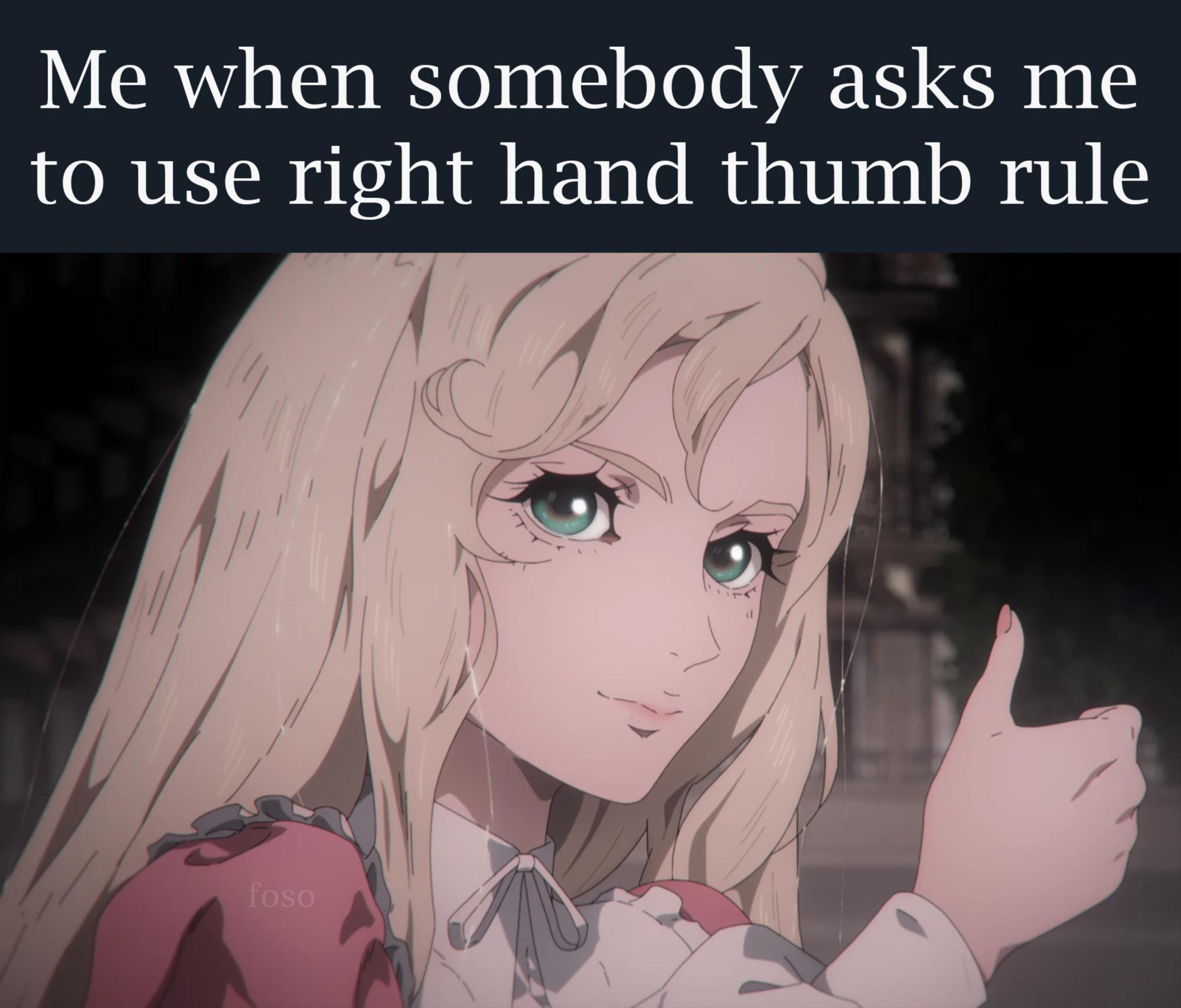 Right-Hand Thumb Rule Panic