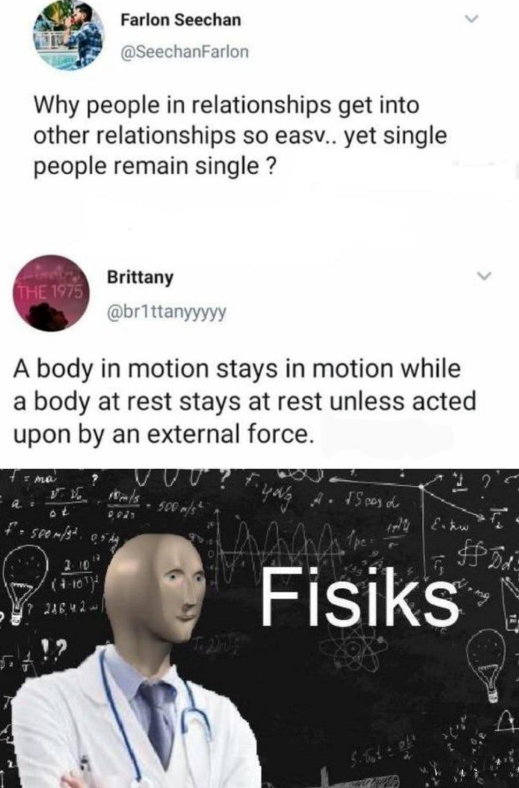 Newton's First Law Of Dating