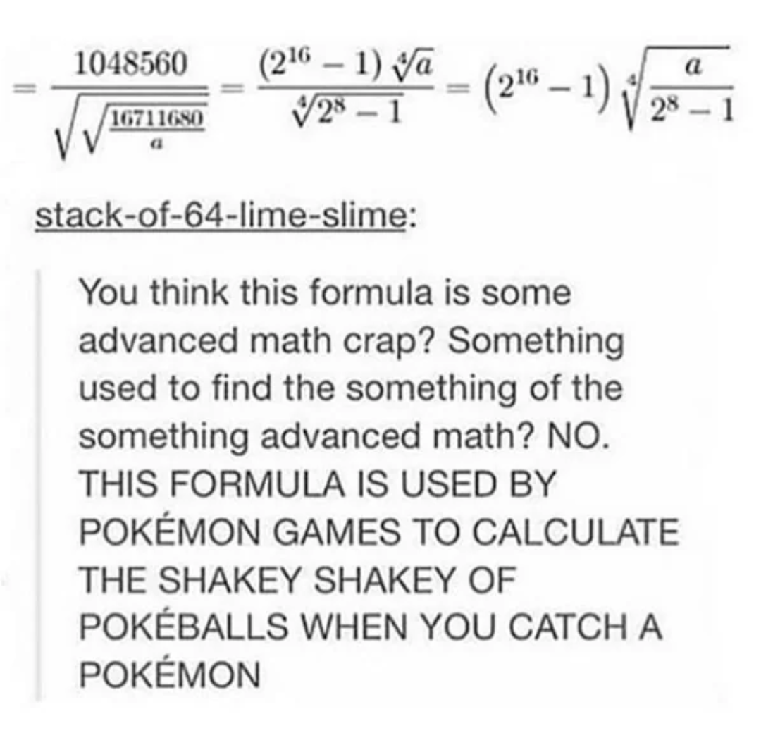 Pokemath: When Catching 'Em All Requires Calculus