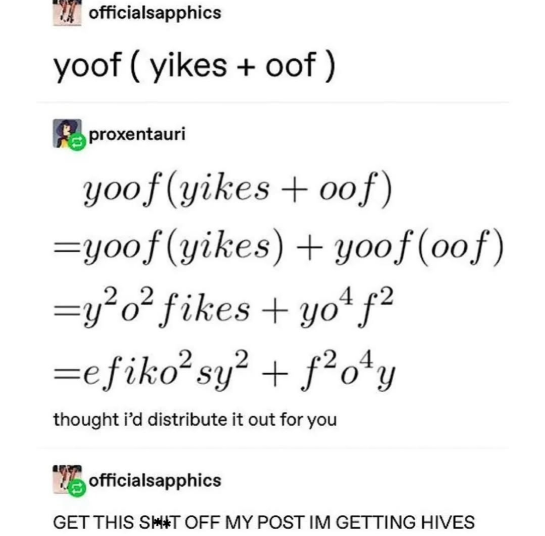 The Distributive Property Of Internet Despair