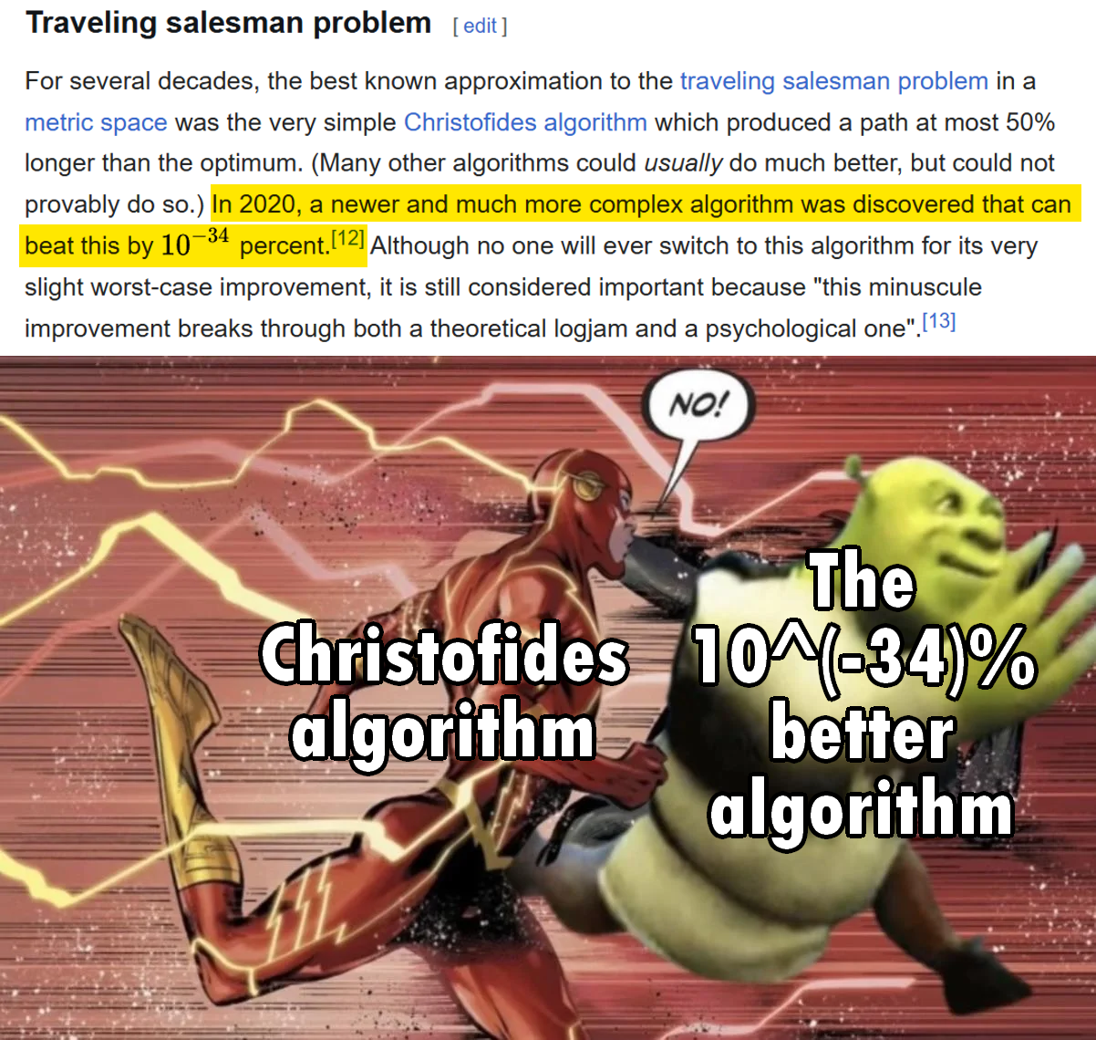 They Fell Off: When Your Algorithm Is 0.0000000000000000000000000000000001% Better