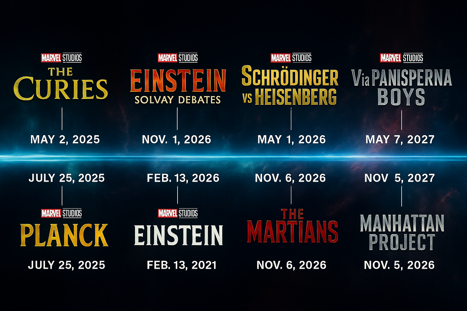 20th Century Physics Schedule Slate Just Released!