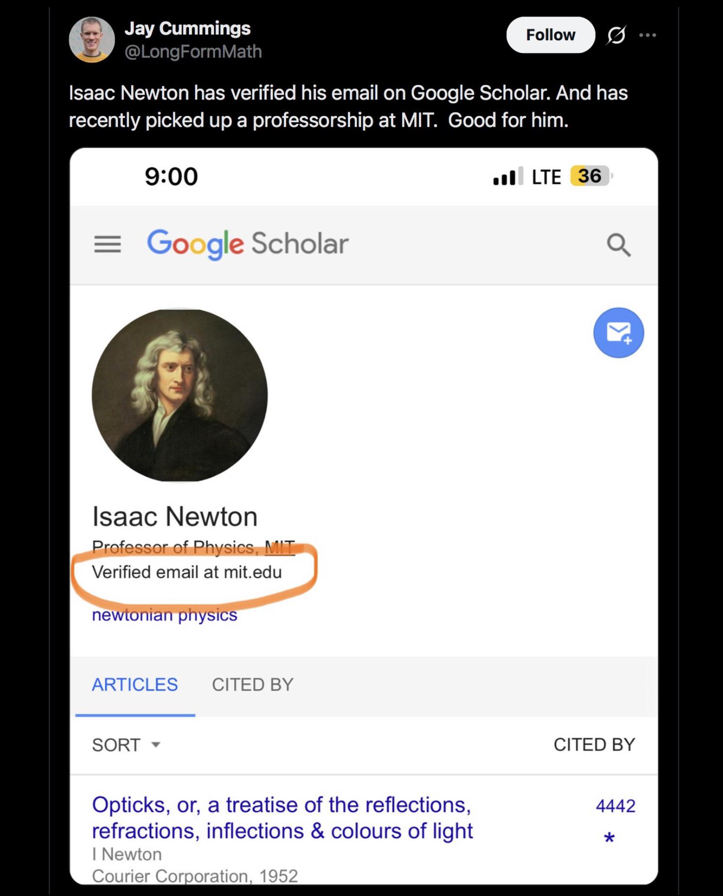Even Newton Needs To Keep His CV Updated These Days